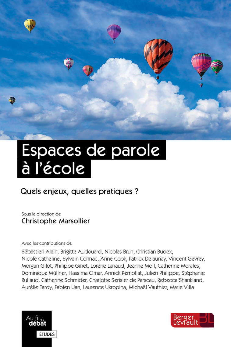 Espaces de parole à l'école -  Marsollier christ. - BERGER LEVRAULT