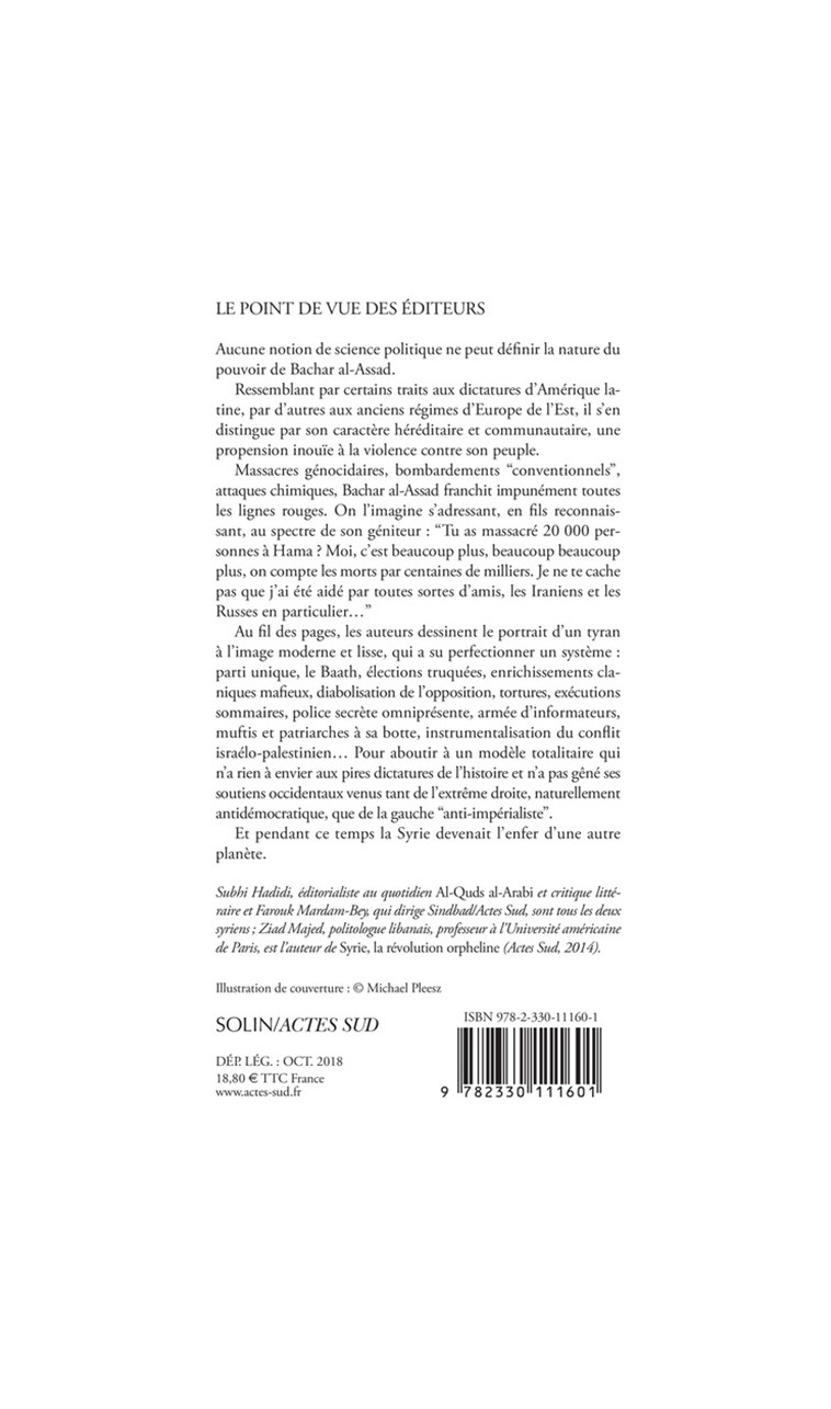 Dans la tête de Bachar al-Assad - Ziad Majed - ACTES SUD
