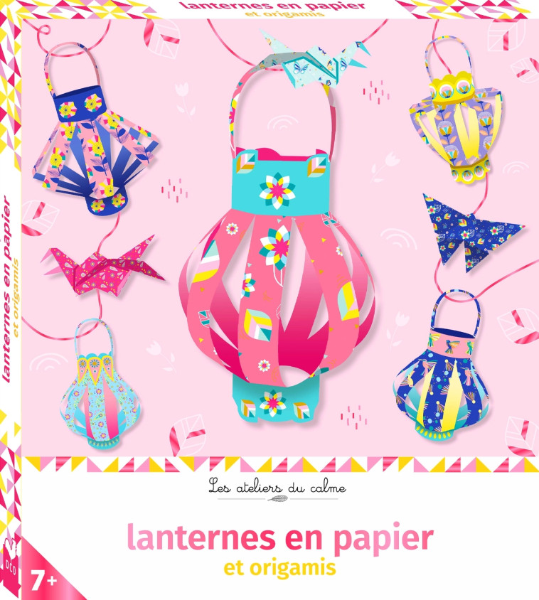 Lanternes en papier et origamis - boîte avec accessoires -  - DEUX COQS D OR