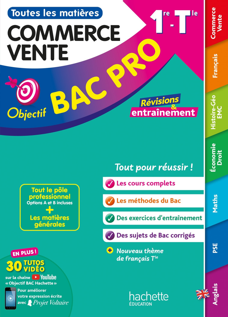 Objectif bac pro - Métiers du commerce et de la vente (1re et Term) - Toutes les matières - BAC 2025 - Peggy Libert - HACHETTE EDUC