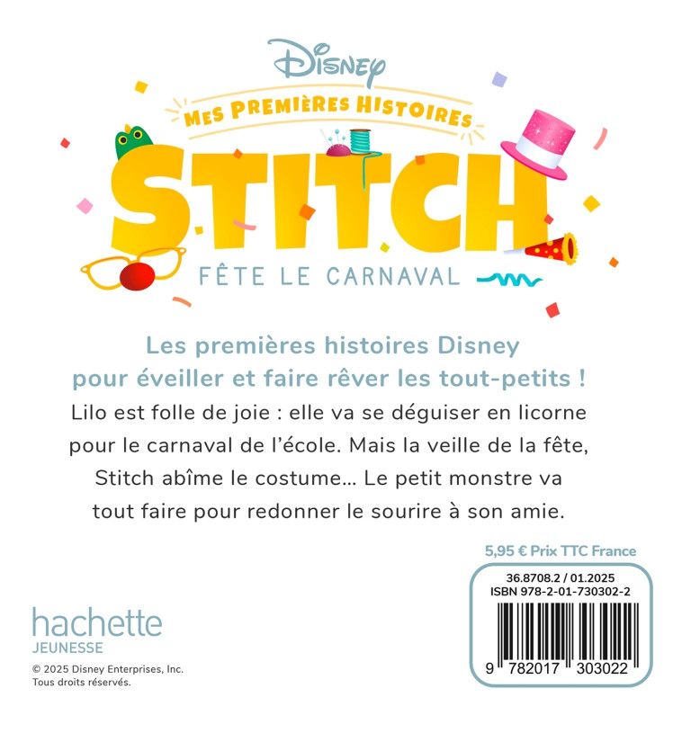 DISNEY - Mes Premières Histoires - Stitch fête le carnaval - XXX - DISNEY HACHETTE