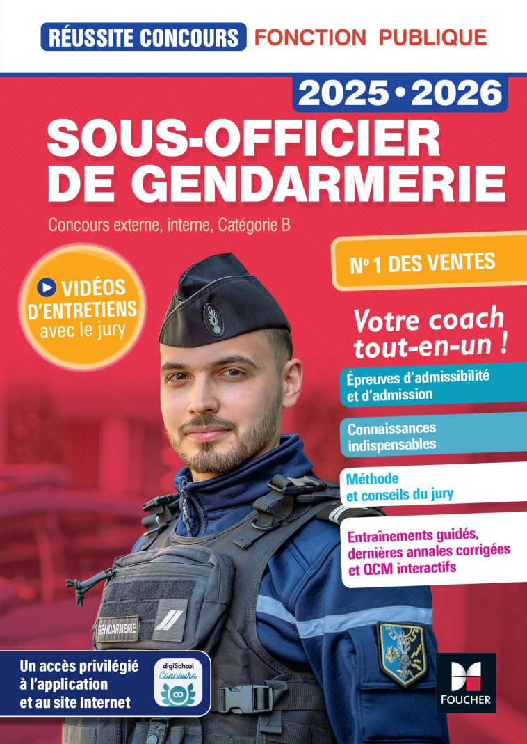 Réussite Concours - Sous-officier de gendarmerie - 2025-2026- Préparation complète - Philippe Alban - FOUCHER