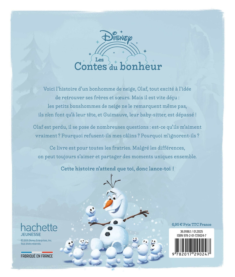 LA REINE DES NEIGES - Les Contes du bonheur - J'aime mes frères et soeurs - Disney - XXX - DISNEY HACHETTE