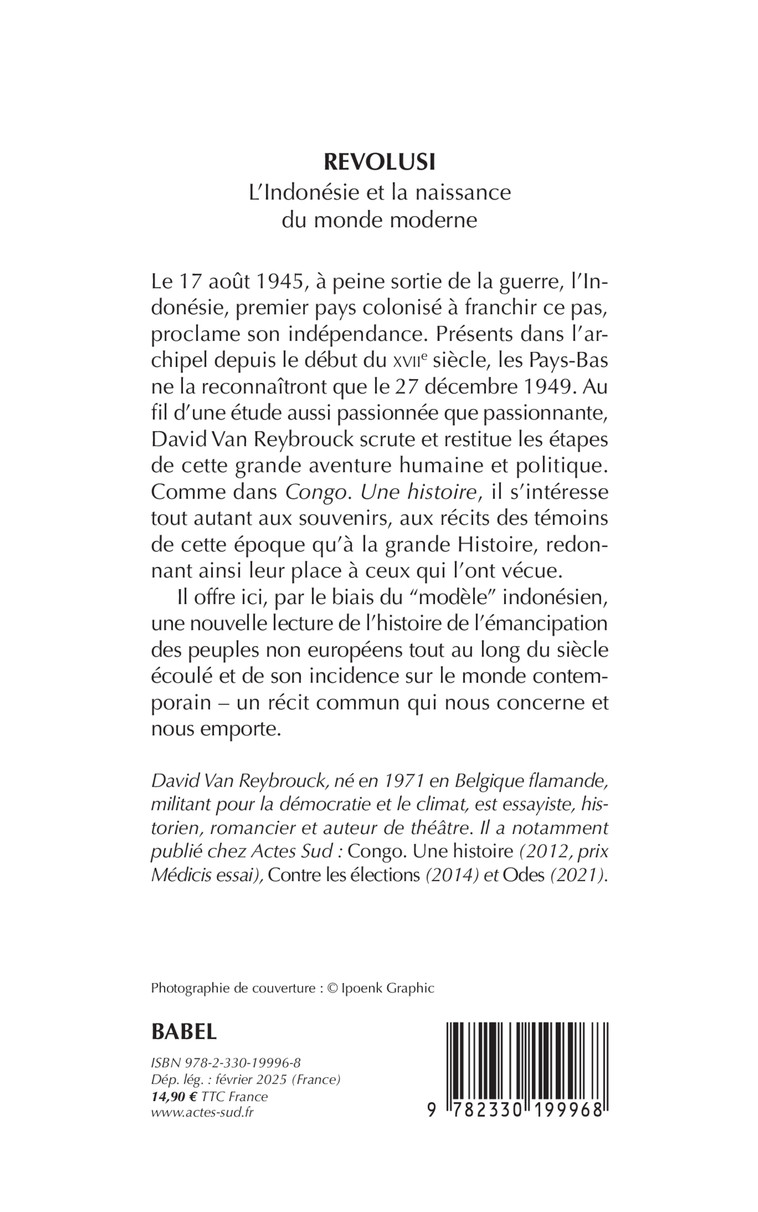 Revolusi - David Van reybrouck - ACTES SUD
