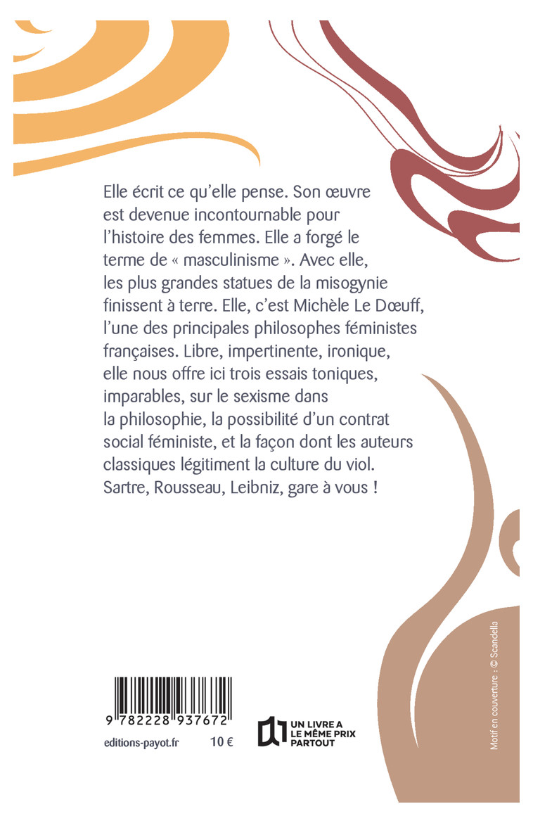 Cheveux longs, idées courtes - Michèle Le Doeuff - PAYOT