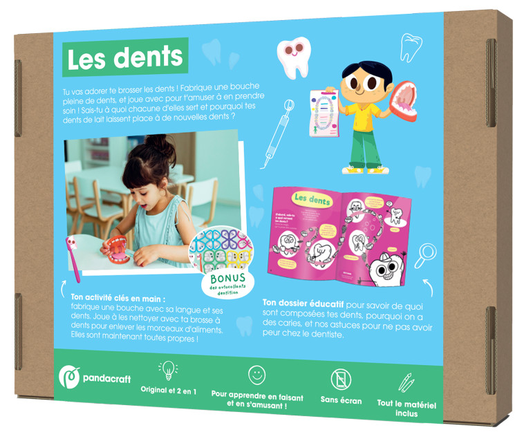 Les dents - kit Pandacraft 3-7 ans - XXX - PANDACRAFT