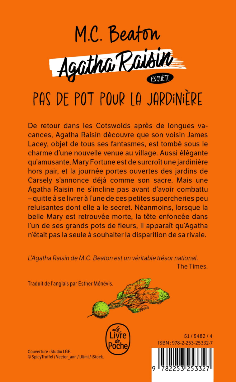 Pas de pot pour la jardinière (Agatha Raisin enquête, Tome 3) - M. C. Beaton, M. C. Beaton - LGF